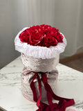 Artificial red roses bouquet