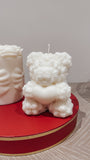 Rose bear soy wax candle