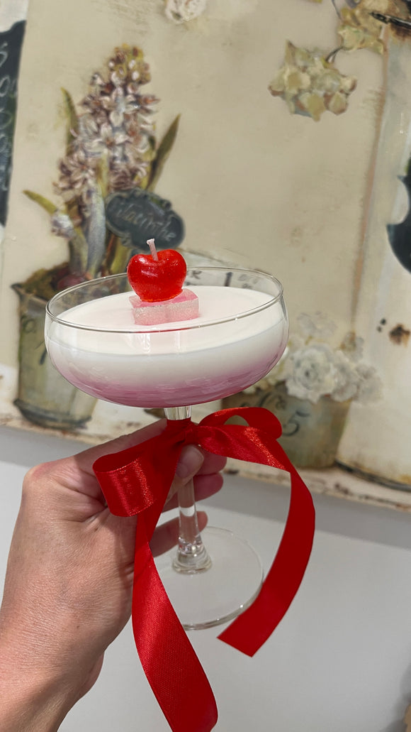 Cherry coctail candle