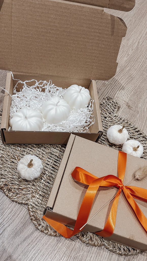 Soy wax candle pumpkin set of 3