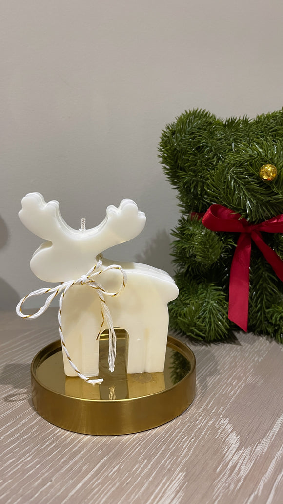 Soy wax candle reindeer