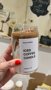 Iced latte coffee candle