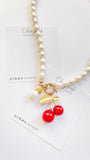 Cherry pearl necklace